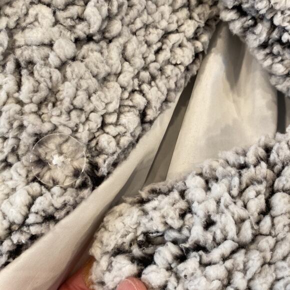 JACK BY DD DAKOTA Grey Shearling Jacket Large - Picture 10 of 14